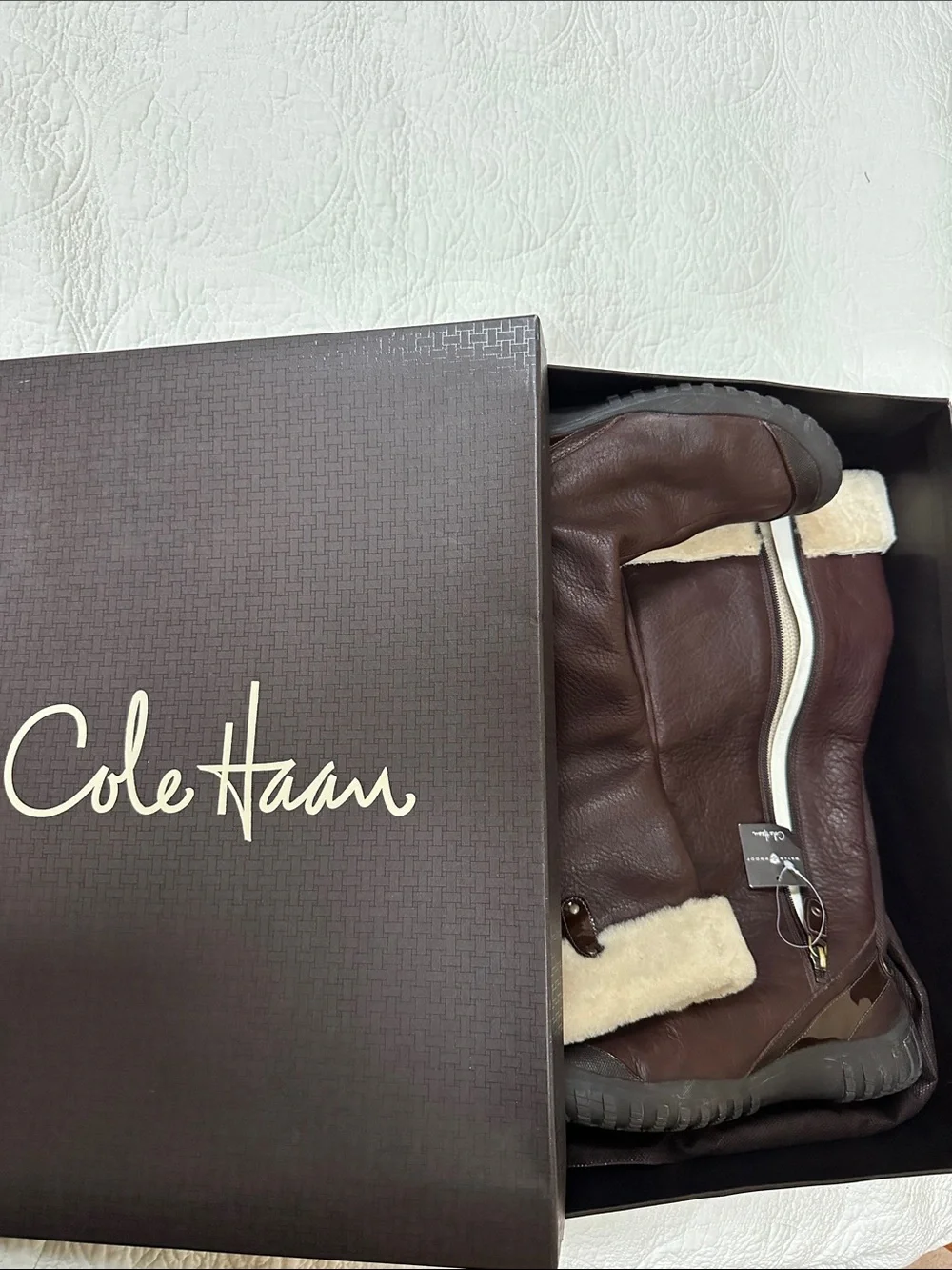 Cole Haan Air Joa Shearling Waterproof Boots 8B NIB